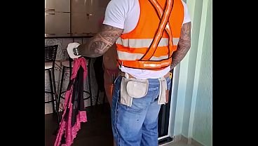 ESPEREI O CORNO IR TRABALHAR E TRANZEI COM O OPERÁRIO DA OBRA